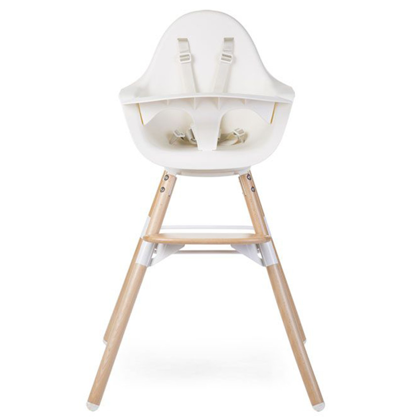Chaise haute évolutive Evolu One.80°+ Arceau - Naturel/Blanc  