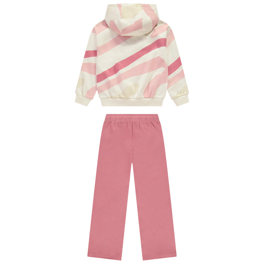 Ensemble jogging imprimé ondoyant à pantalon large pour fille 