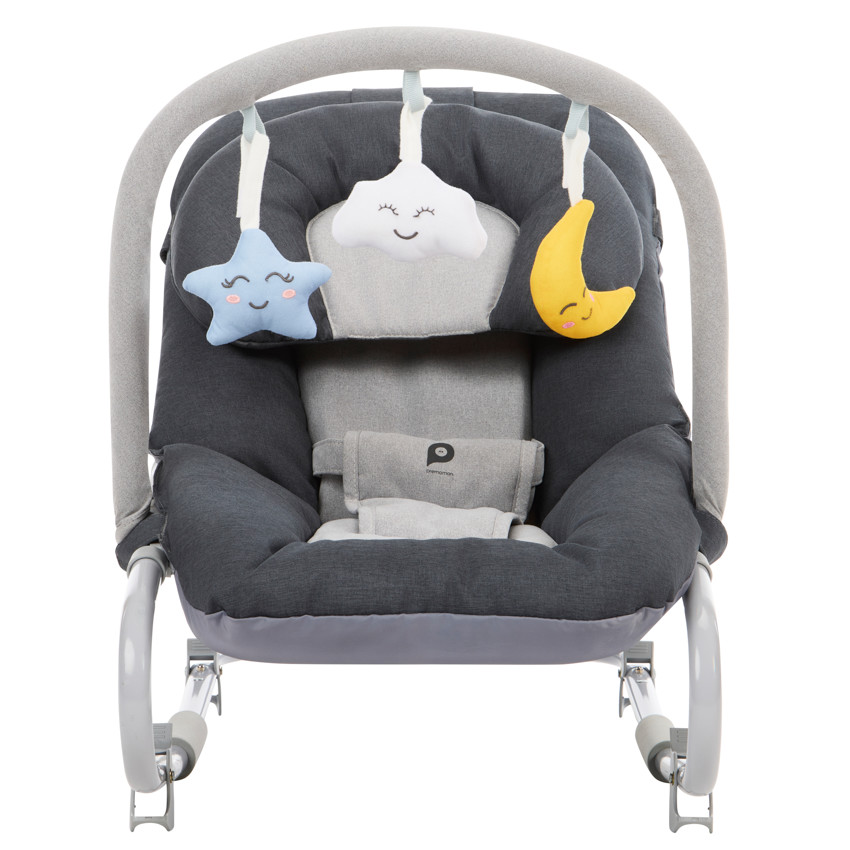 Vouwbare transat met Comfy boog in grijs 