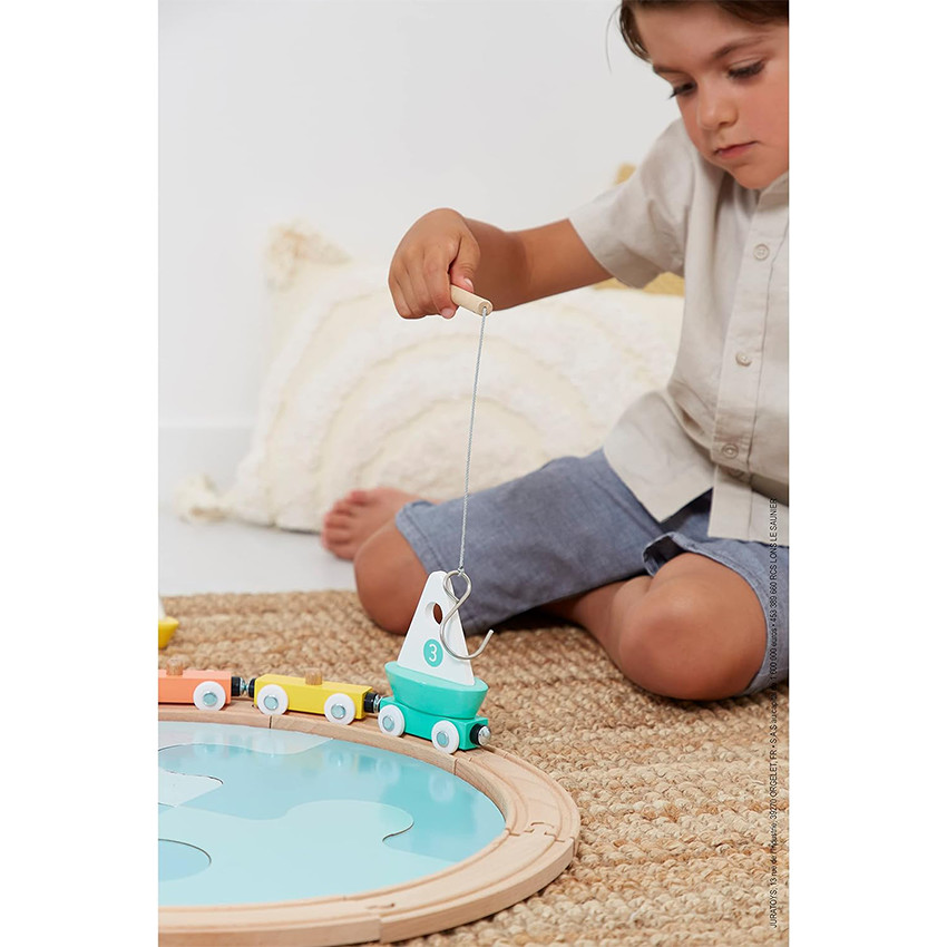 Bolid hengelspel zeilboot met rails 