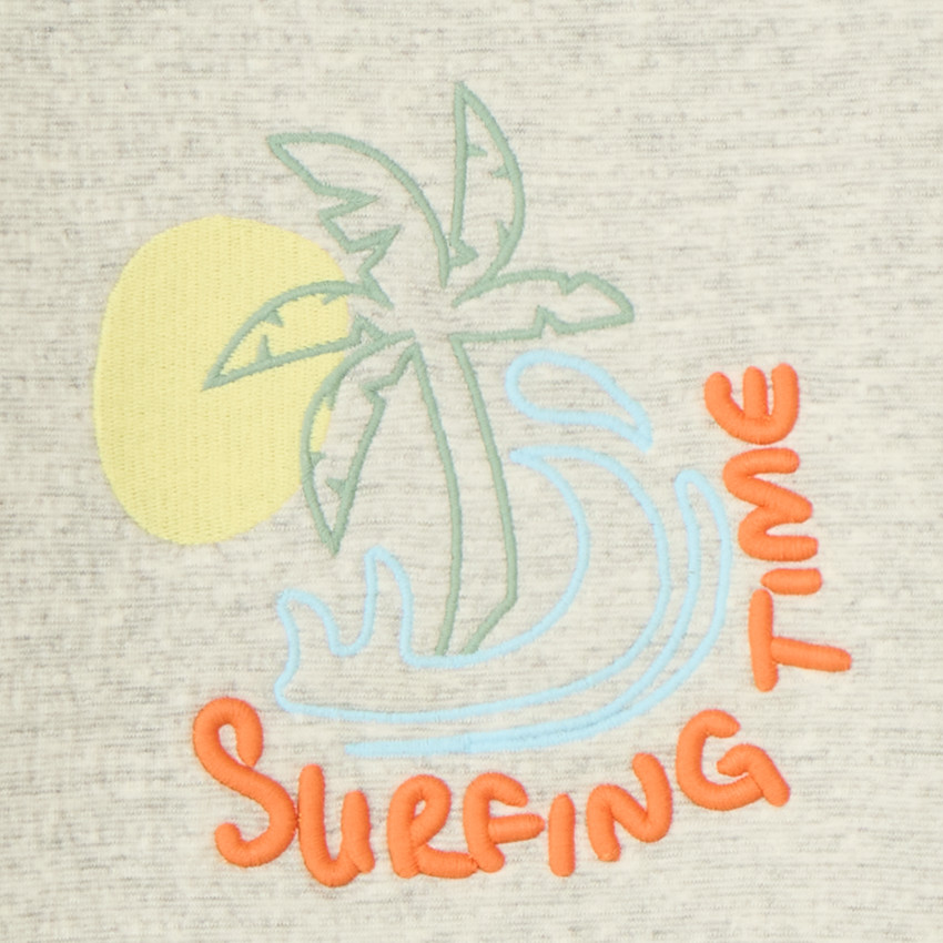 Sweatshirt met surfen borduursel voor babyjongen 