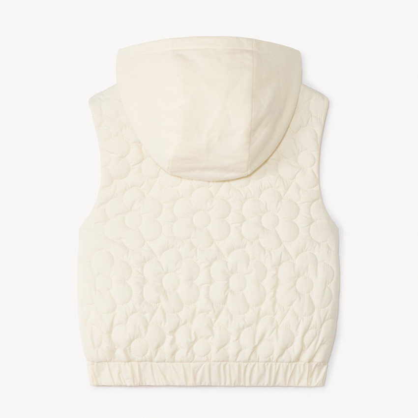 Doudoune sans manches matelassée fleurs pour fille 