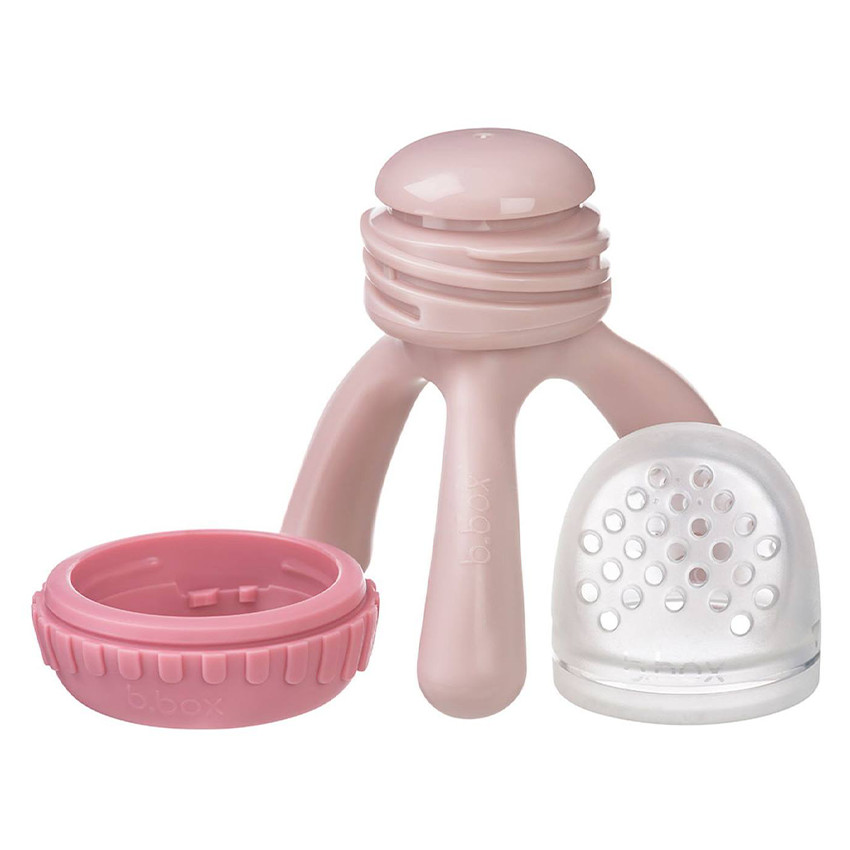 Sucette grignoteuse avec embout silicone sur trépied Blush 4M+ 