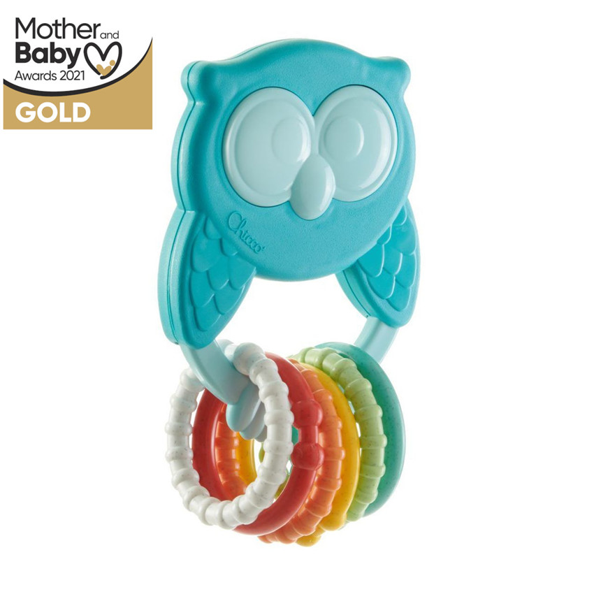 Hochet avec anneaux Hibou  