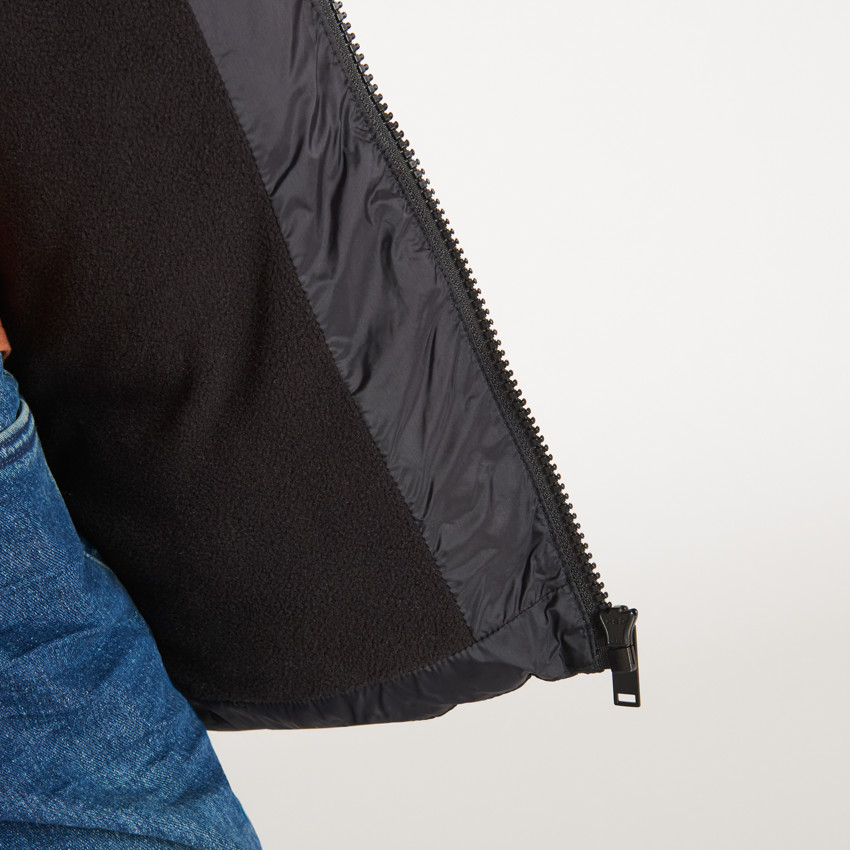 Donsjas met microfleece en kap voor jongen 