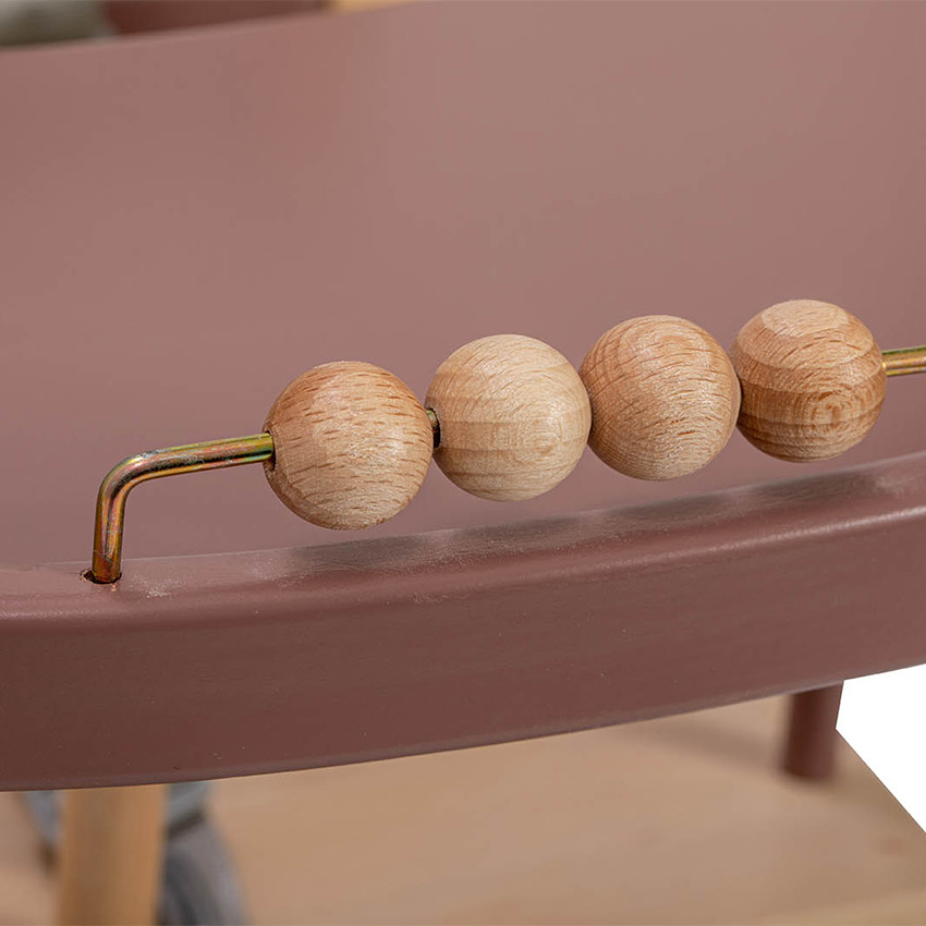 Chaise haute traditionnelle transformable Marcel vieux rose 