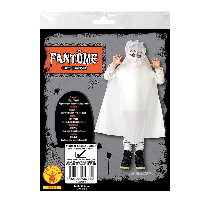 Déguisement Fantôme Mixte - Blanc 