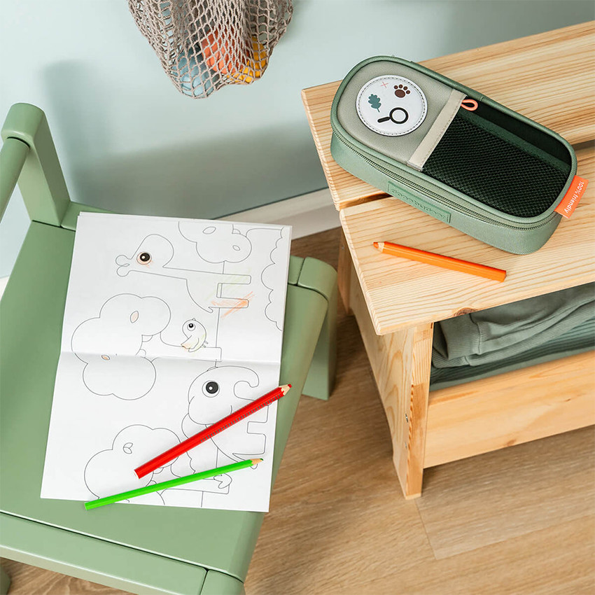 Trousse scolaire Tiny Trails Vert 