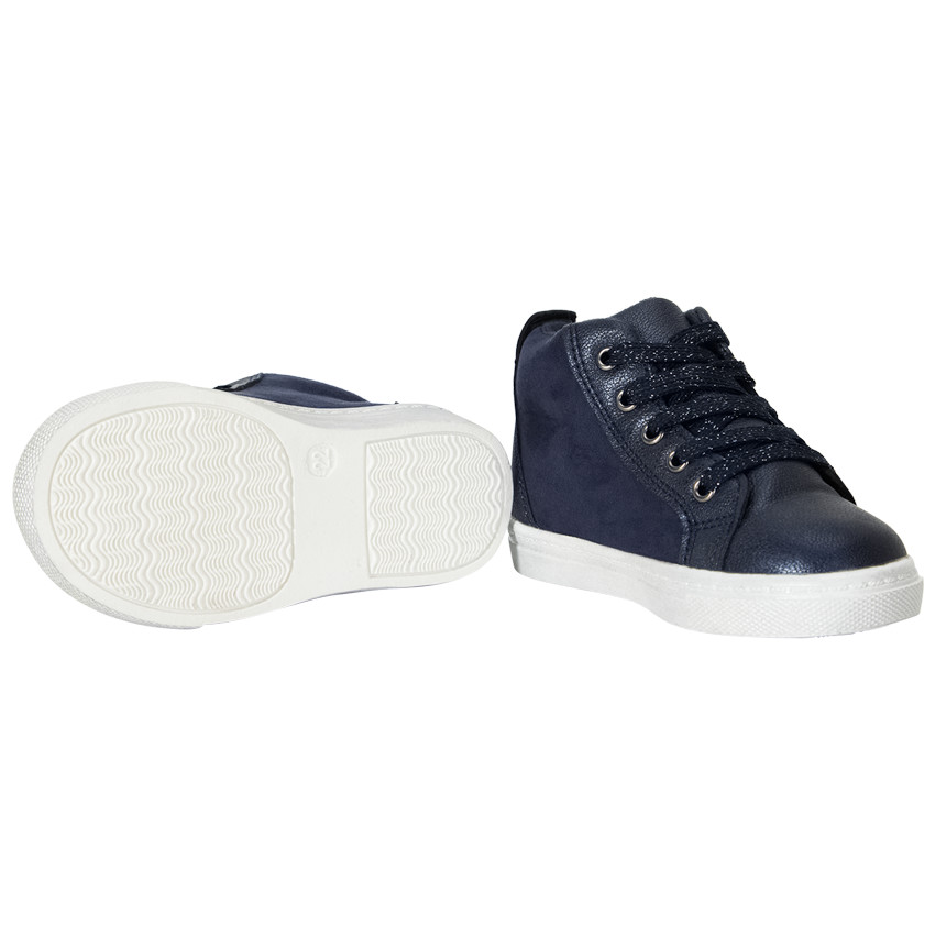 Marine laarsjes met veters en rits voor baby meisjes 