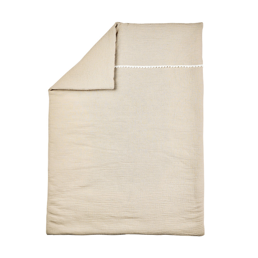 Deken - Tetra katoen - Fanfan - Zand - 75x100 cm -  