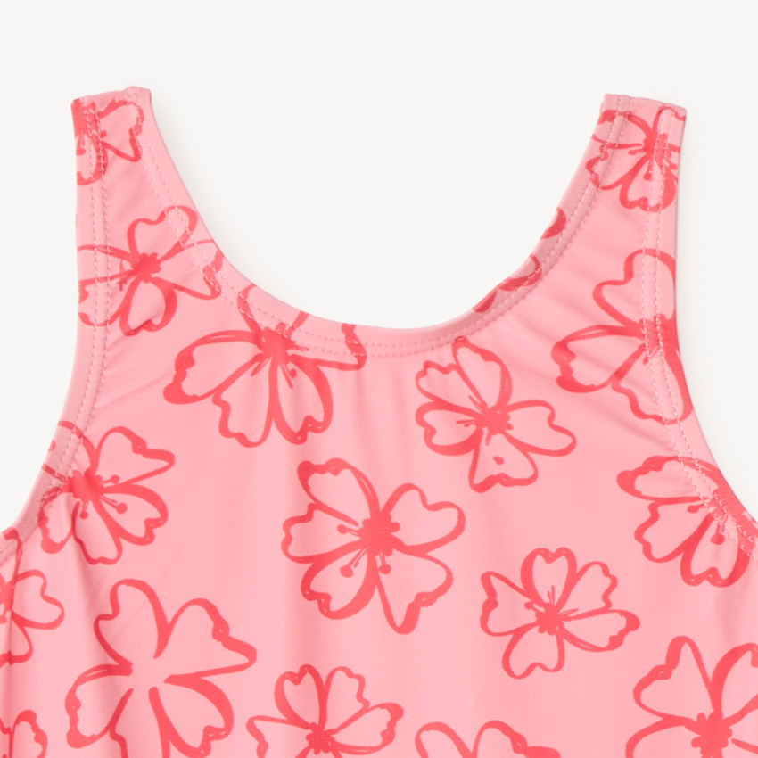 Maillot de bain 1 pièce imprimé fleurs de tiaré pour fille 