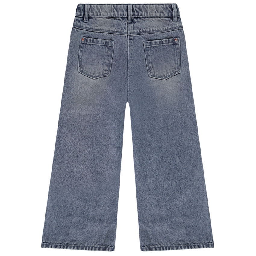 Jean large effet used pour fille 
