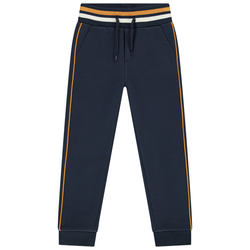 Pantalon de jogging en molleton avec ceinture rib rayé pour garçon 