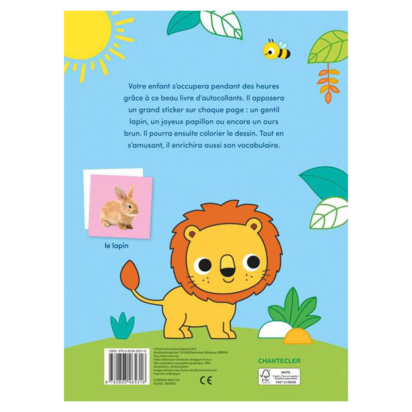 Livre FR Collages et coloriages Les gentils animaux 3/5A 