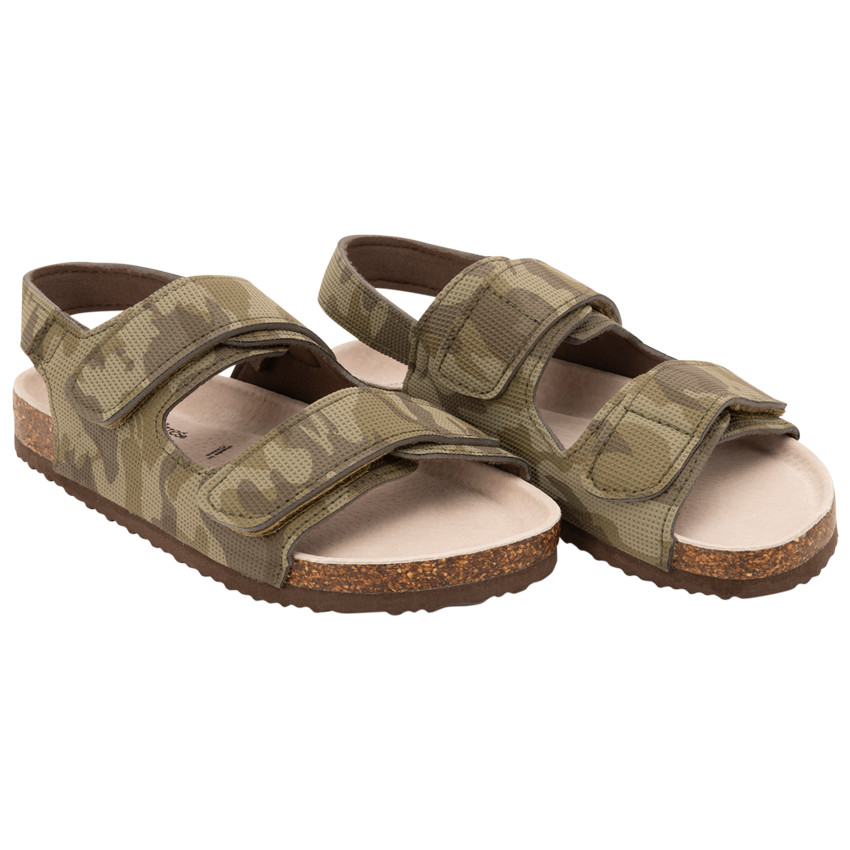 Sandales velcro imprimé camouflage pour garçon 