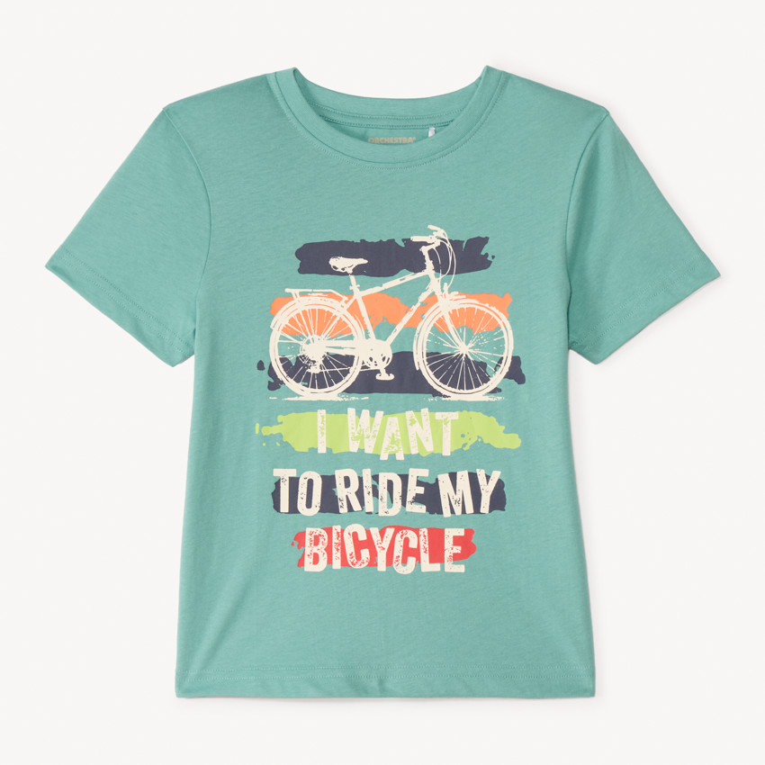 T-shirt met korte mouwen voor jongens met print 