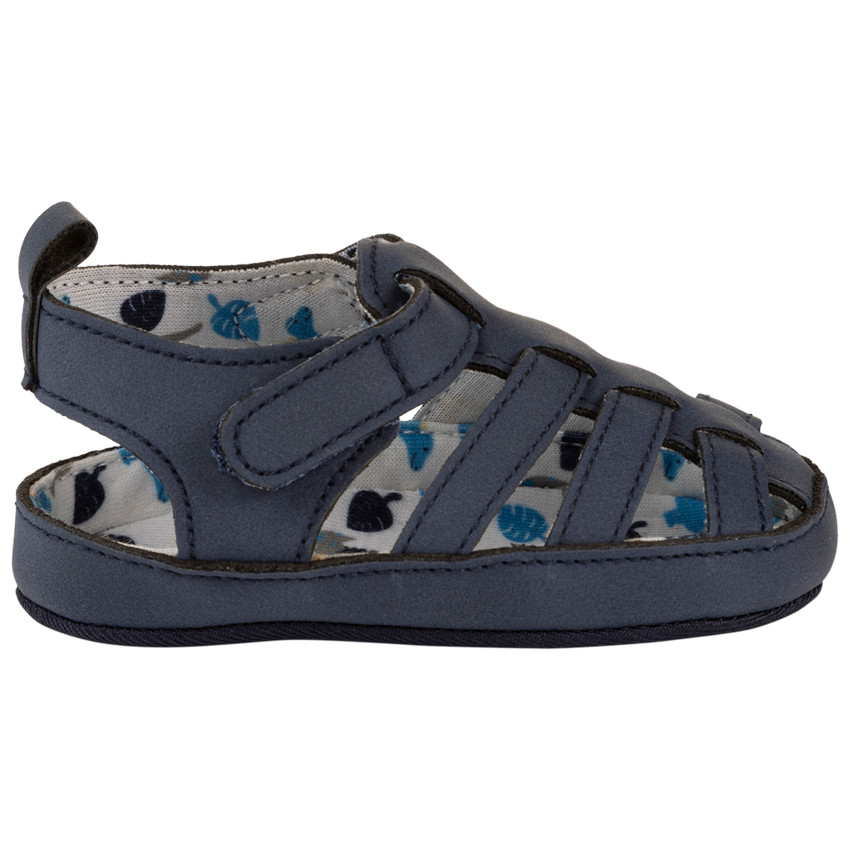 Sandalen met klittenband en bedrukte voering voor babyjongen 