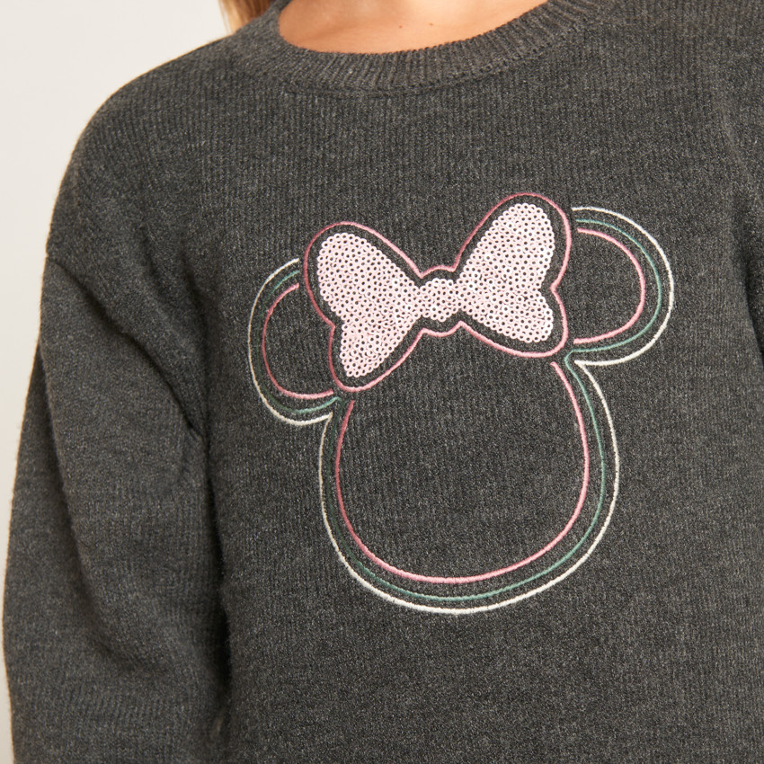 Robe manches longues en tricot Minnie Disney pour fille  