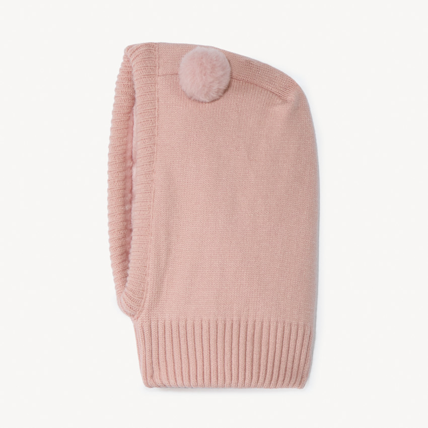 Cagoule à pompons doublée sherpa pour bébé fille 