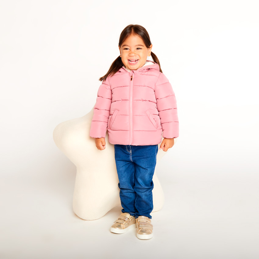 Donsjas van stof en microfleece voor meisjes 