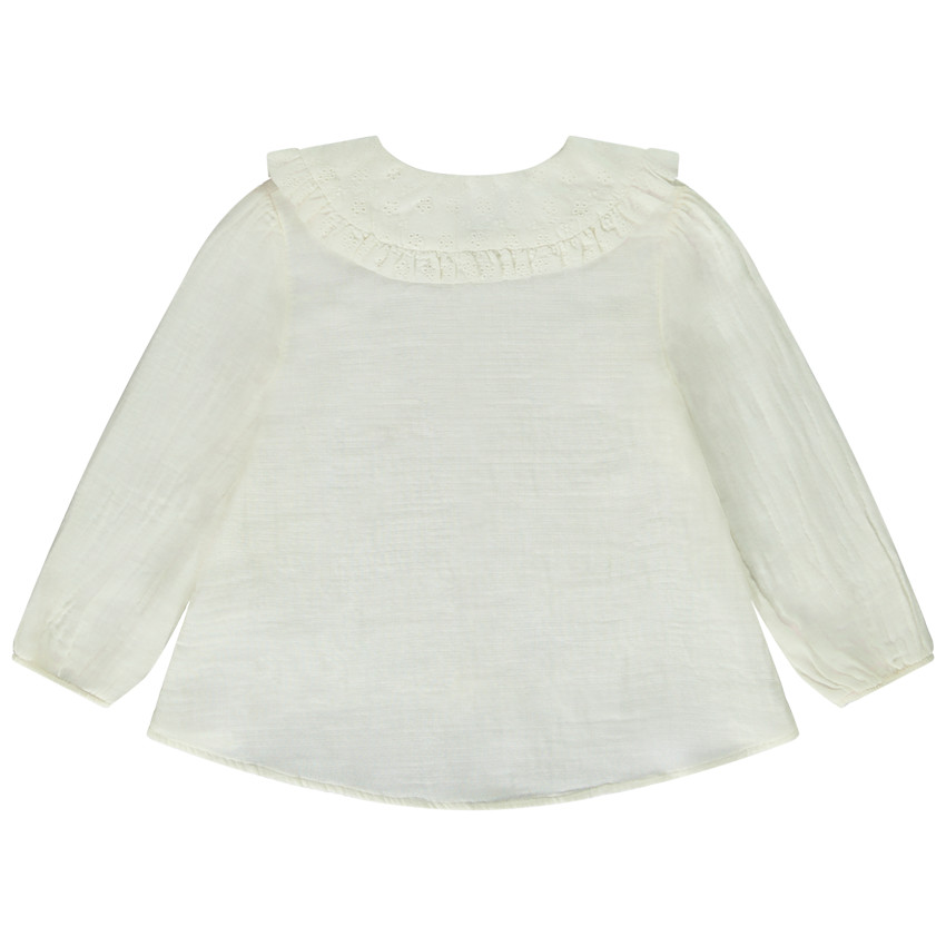 Chemise manches longues en gaze de coton pour fille 