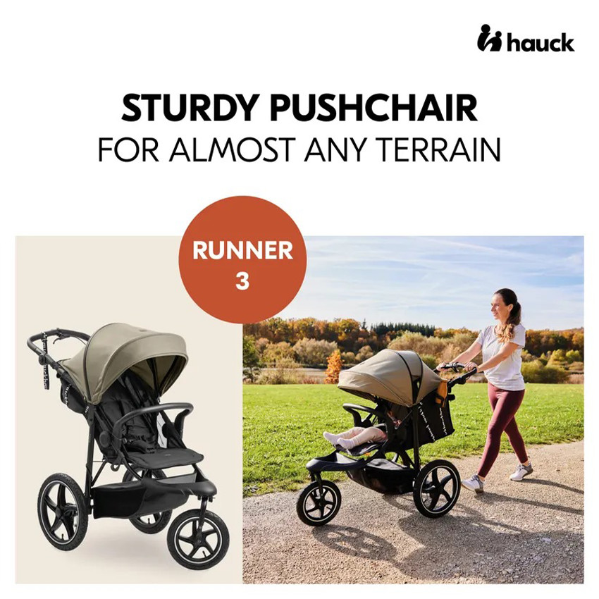 Poussette Jogger Runner 3 Tout-terrain Olive 