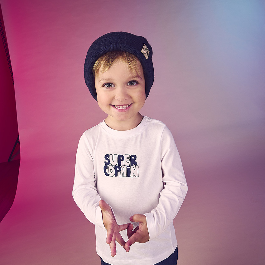 T-shirt manches longues print "Super Copain" pour bébé garçon 