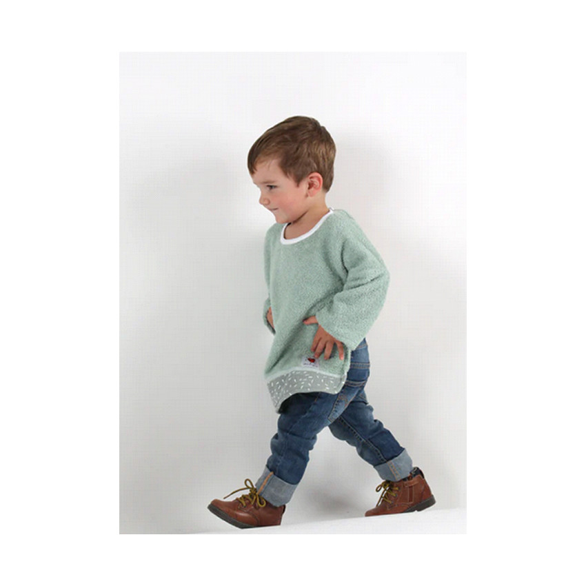 Bavoir avec manches personnalisable - Petite Plume 