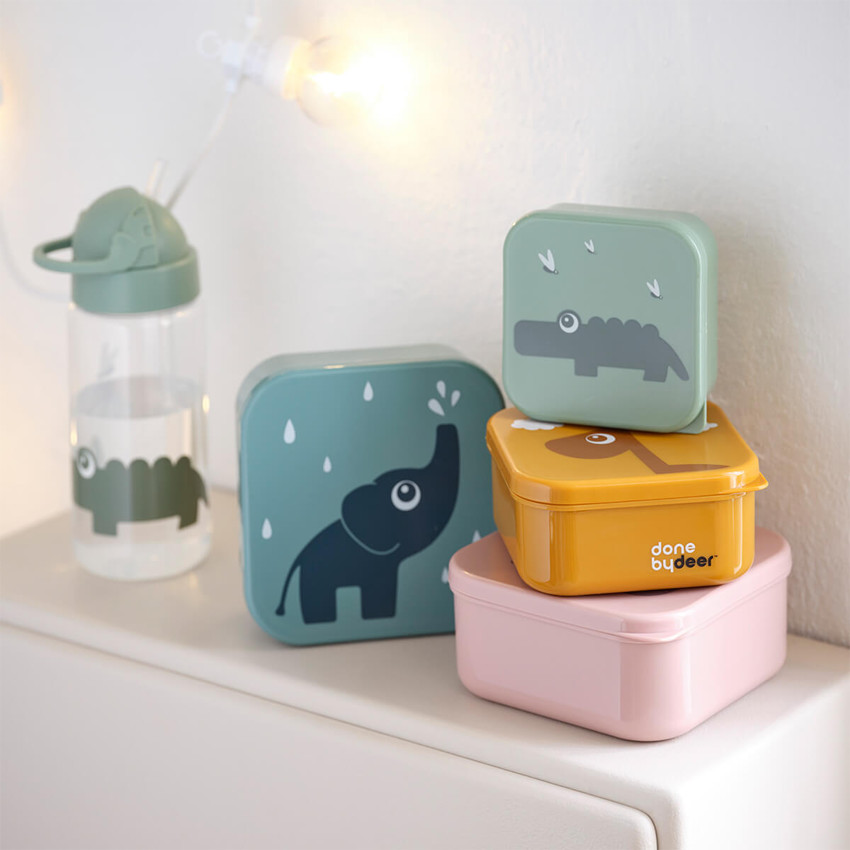 Snack-Lunchbox 3 stuks - Deer Friends Rose Mix 