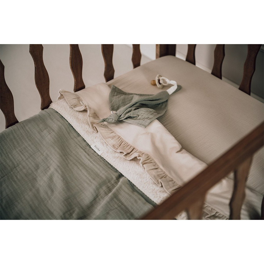 Set berceau Drap housse et Drap Ruffle Combi Faroo Warm White TOG 0.1 