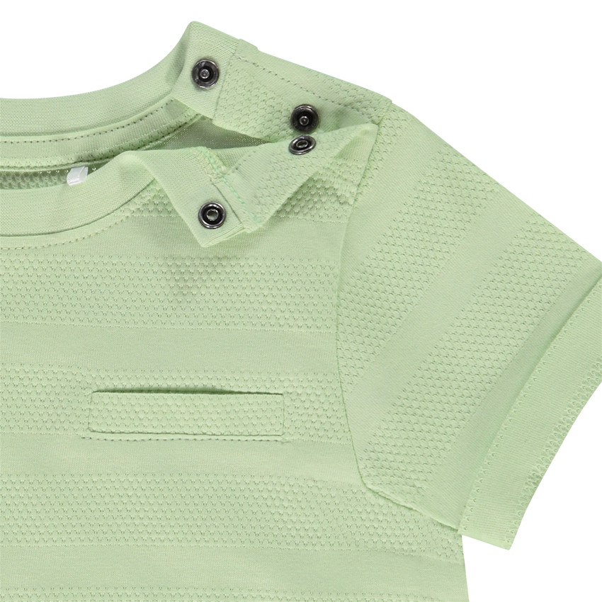T-shirt met korte mouwen in jersey pop corn voor baby jongen 