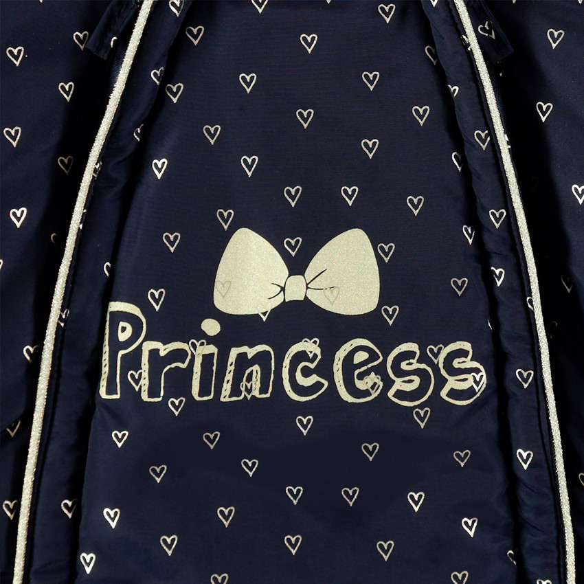 Combi-pilote imprimée coeurs doublée sherpa pour bébé fille 