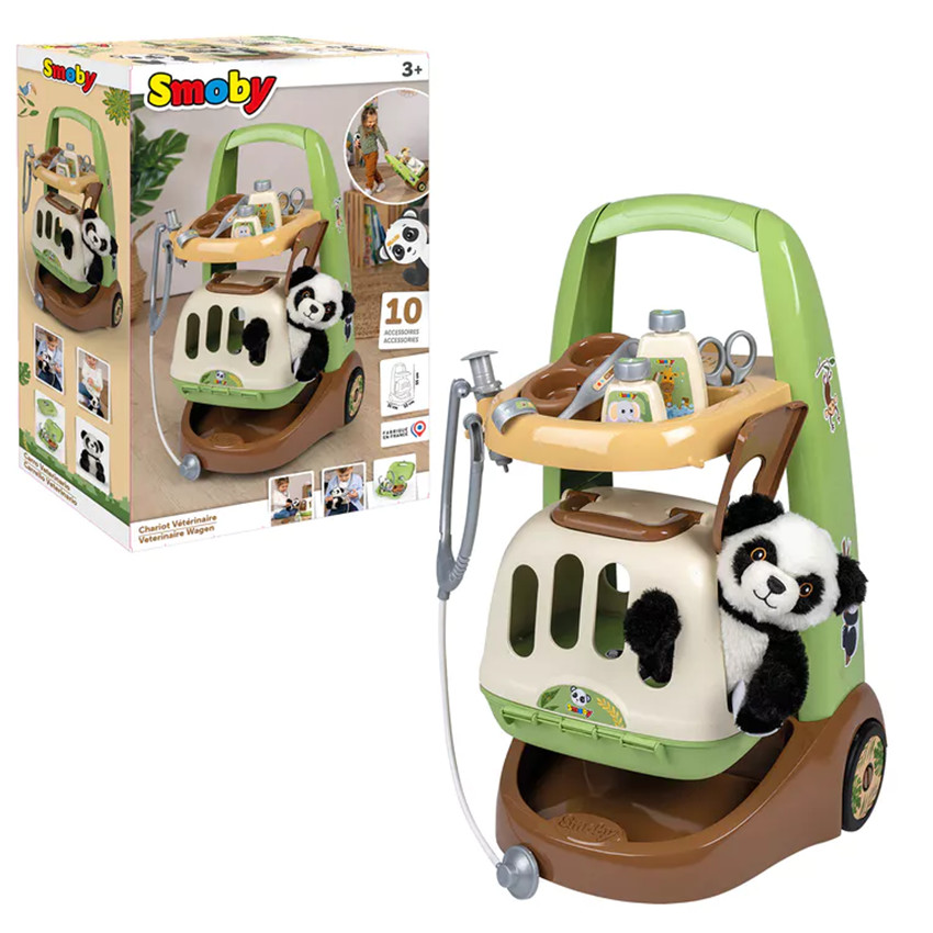 Chariot vétérinaire avec peluche panda 3ans+ 