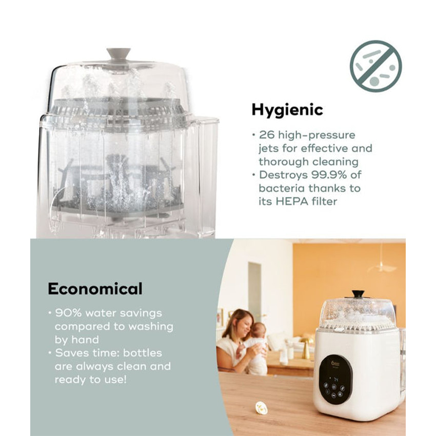 Lave biberon & stérilisateur NutriWash 4-en-1 Blanc 