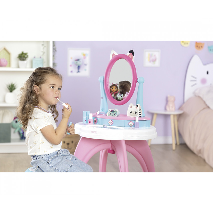 Coiffeuse 2-en-1 avec tabouret Gaby et la maison magique 3ans+ 