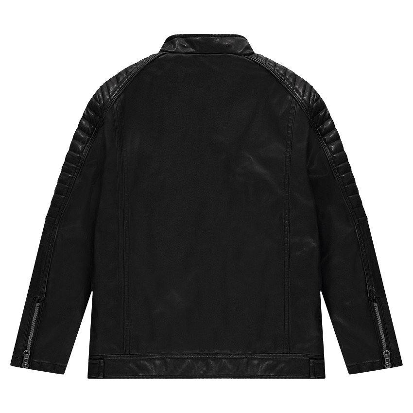 Junior - Veste style motard effet cuir à poches zippées 