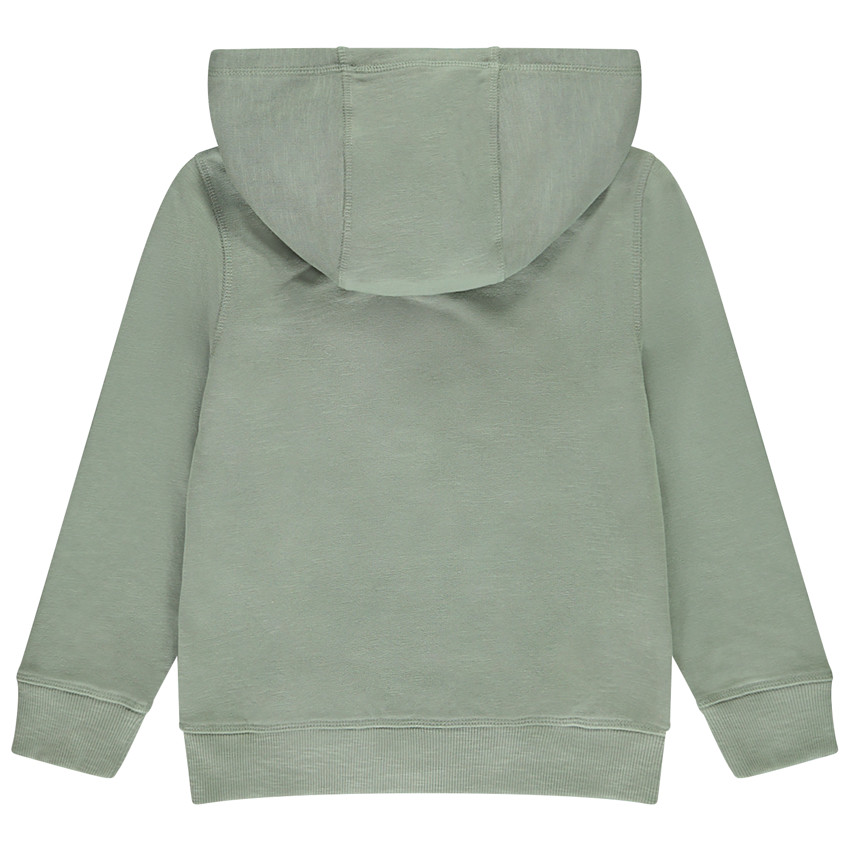 Gilet en molleton uni avec capuche garçon 