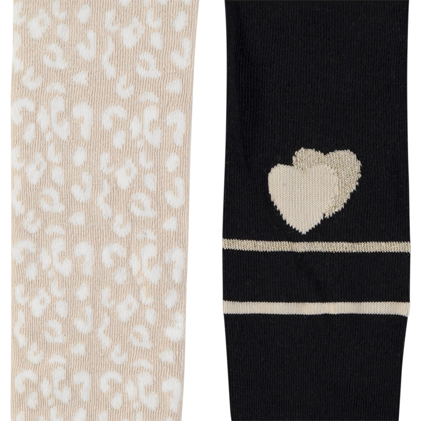 Lot de 2 collants épais fantaisie pour fille 