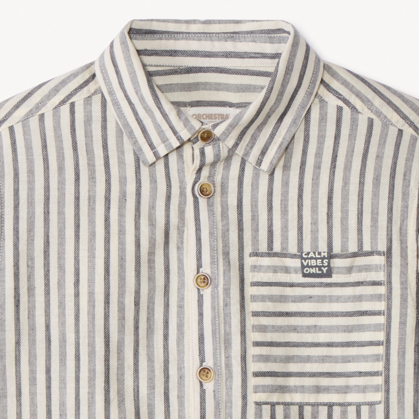 Chemise manches longues rétractables pour garçon  