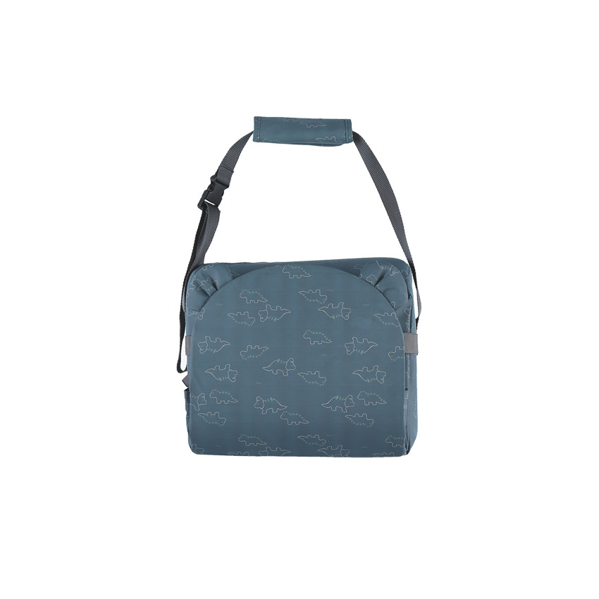 Réhausseur de chaise en toile déperlante imprimé dinosaures - Bleu 