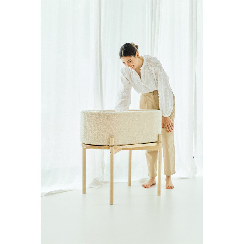 Wieg Teddy & kindertafel 2-in-1 Ecru 