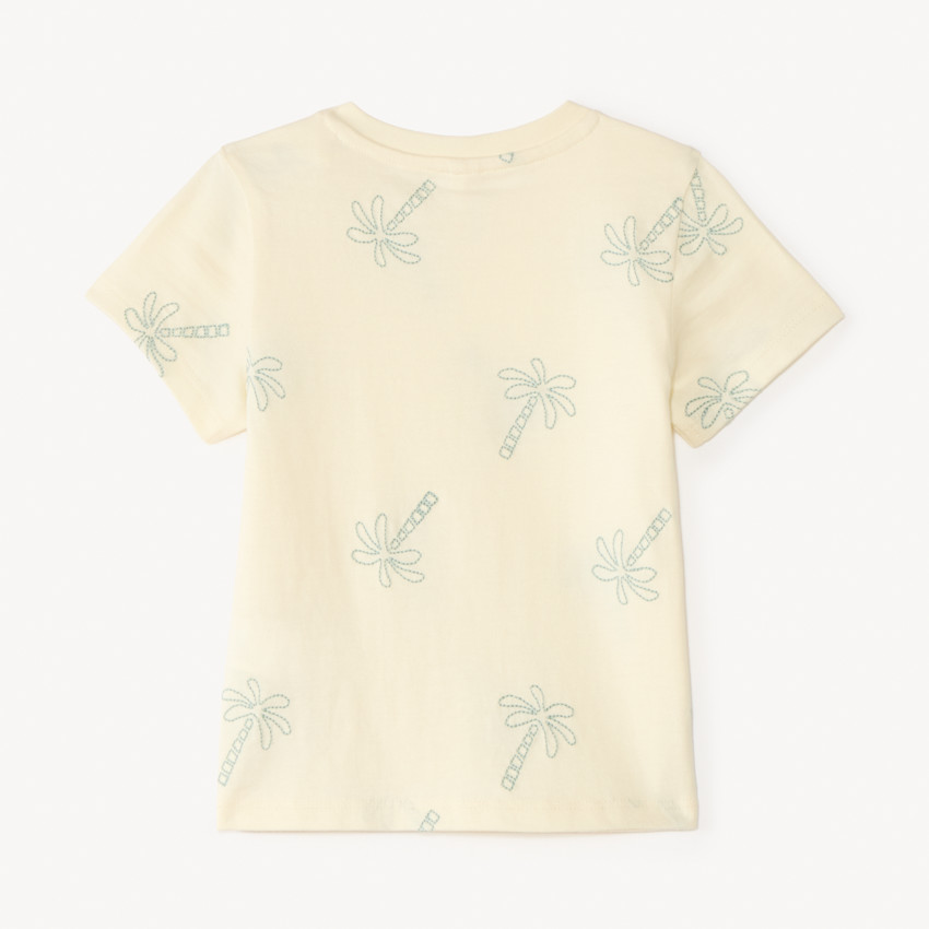 T-shirt manches courtes broderie palmiers pour bébé garçon 