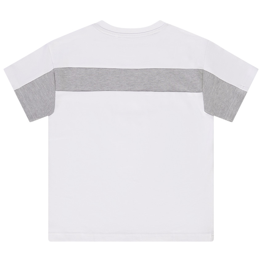 T-shirt van jersey met korte mouwen en basketbalring-print voor jongens 