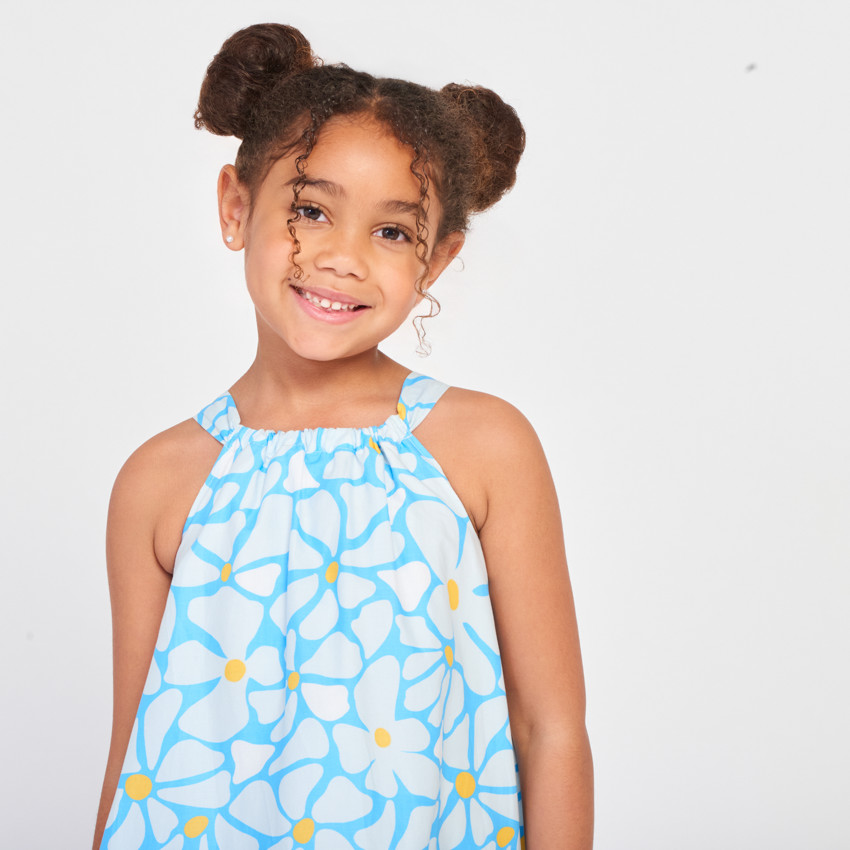 Zonder mouwen jurk met bloemen voor meisjes 