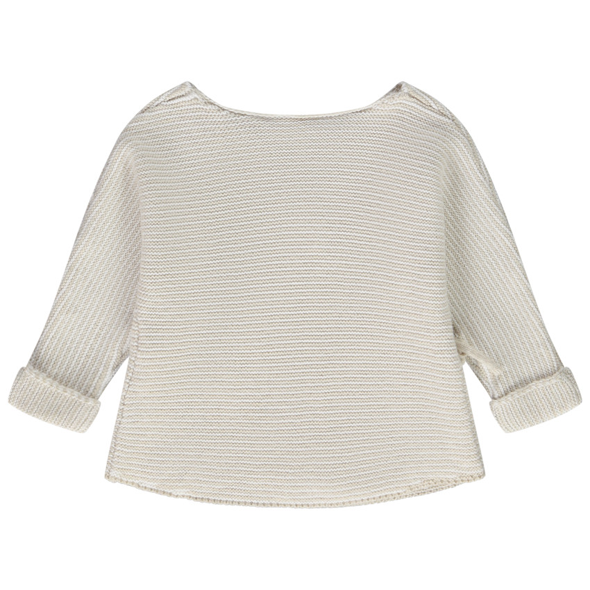 Vest in gebreid schuim steek met hartvorm voor baby 