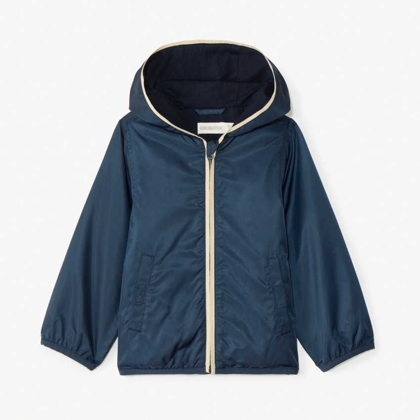 Effen jersey gevoerd windjack voor babyjongen 