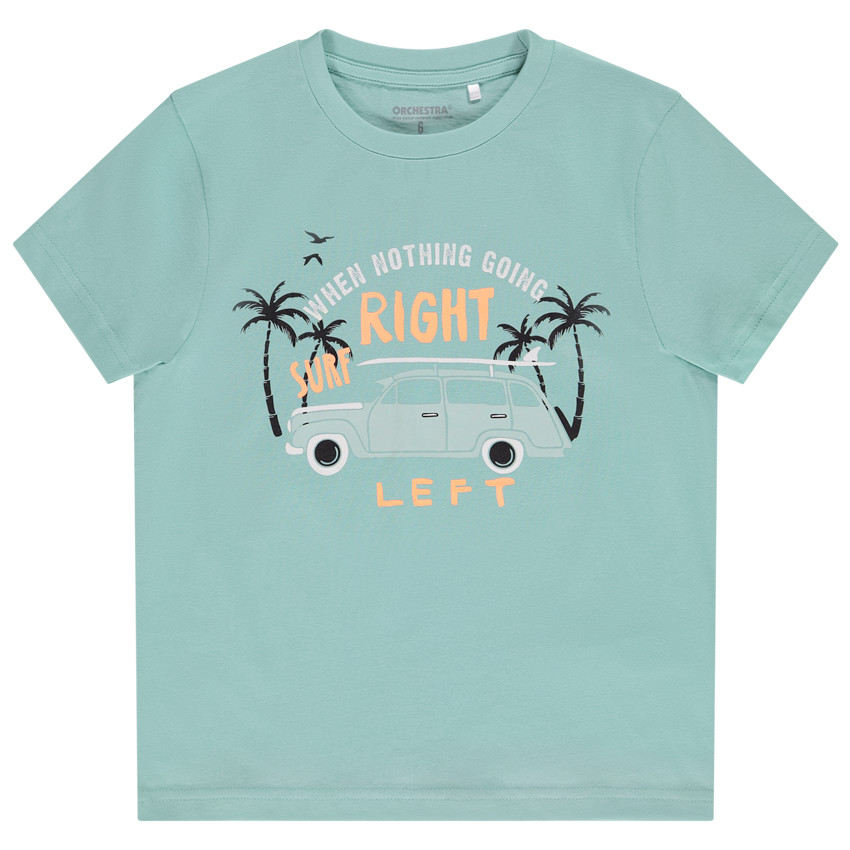 T-shirt manches courtes en jersey avec print fantaisie pour garçon 