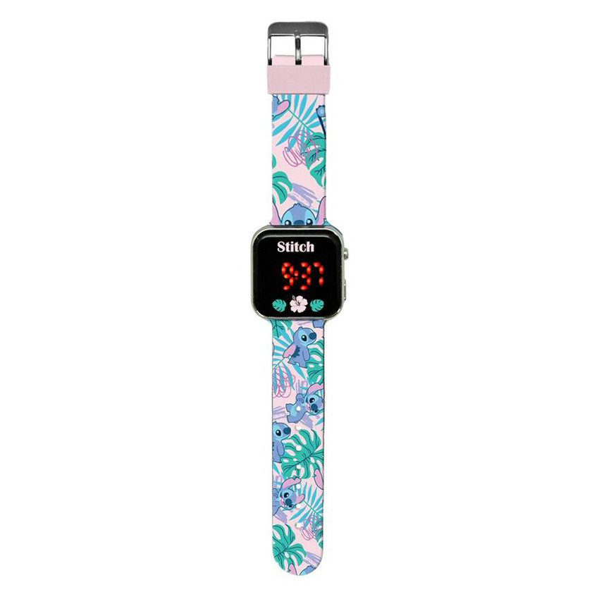 LED-horloge Stitch Roze 