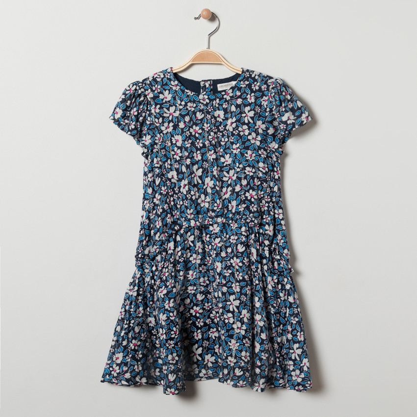 Robe manches courtes à imprimé floral pour fille 