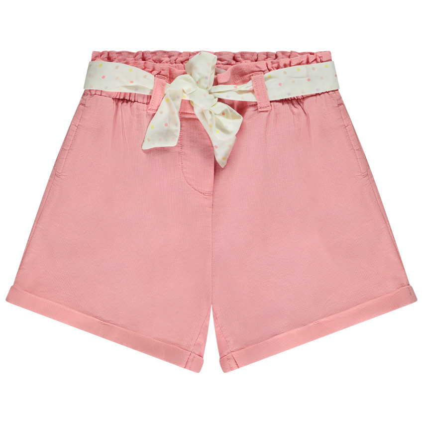 Short paperbag avec ceinture imprimée pour fille 